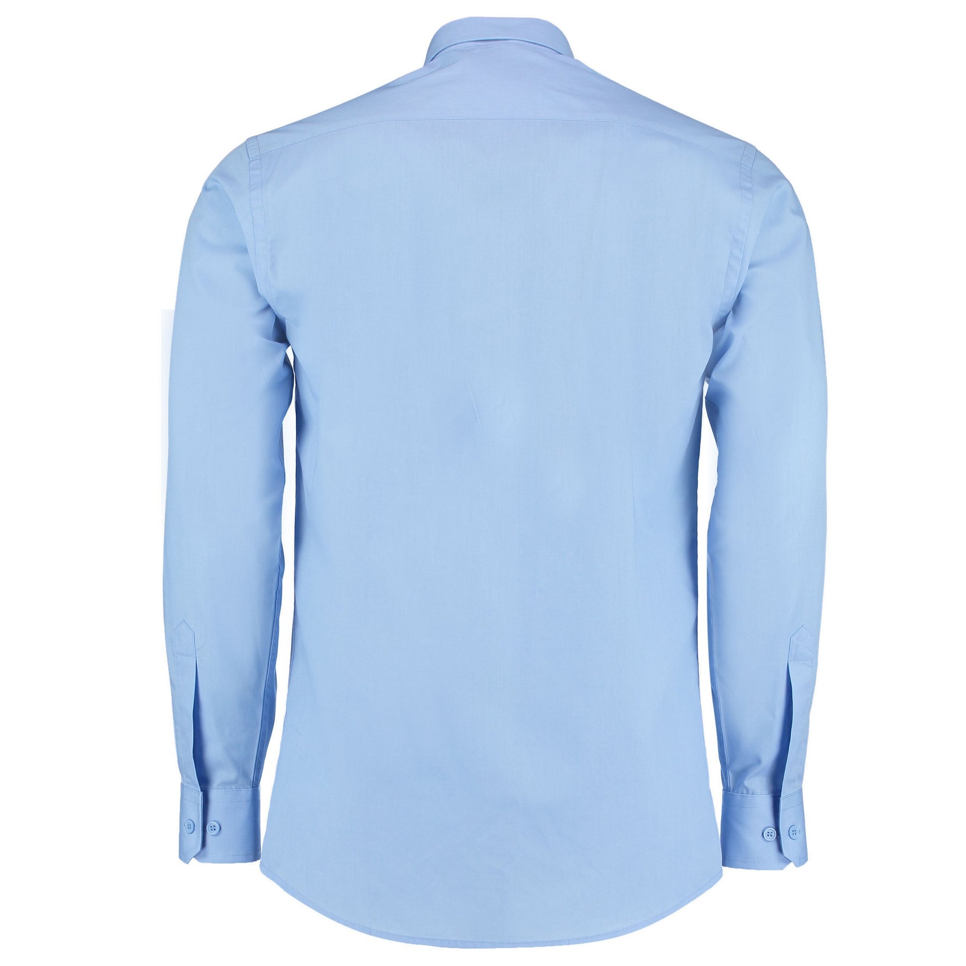 Light Blue - Back - Kustom Kit Mens Poplin Tailored Long-Sleeved Formal Shirt