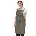 Olive - Front - Dennys Cross Back Full Apron