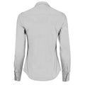 Light Grey - Back - Kustom Kit Womens-Ladies Poplin Tailored Long-Sleeved Shirt