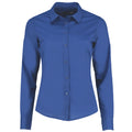 Royal Blue - Front - Kustom Kit Womens-Ladies Poplin Tailored Long-Sleeved Shirt