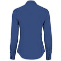 Royal Blue - Back - Kustom Kit Womens-Ladies Poplin Tailored Long-Sleeved Shirt