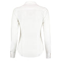 White - Back - Kustom Kit Womens-Ladies Poplin Tailored Long-Sleeved Shirt