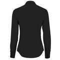 Black - Back - Kustom Kit Womens-Ladies Poplin Tailored Long-Sleeved Shirt