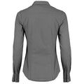 Graphite - Back - Kustom Kit Womens-Ladies Poplin Tailored Long-Sleeved Shirt