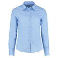 Light Blue - Front - Kustom Kit Womens-Ladies Poplin Tailored Long-Sleeved Shirt