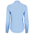 Light Blue - Back - Kustom Kit Womens-Ladies Poplin Tailored Long-Sleeved Shirt