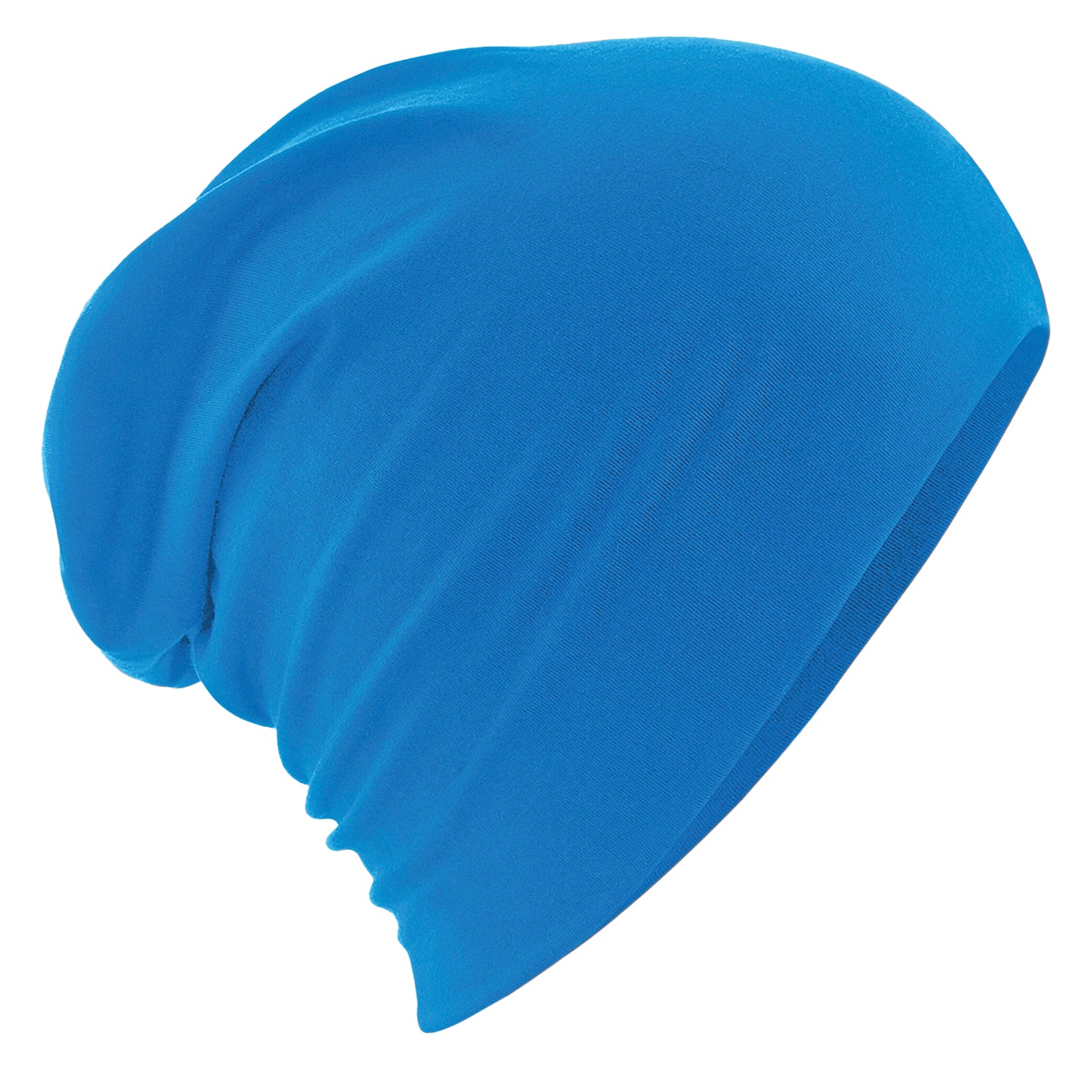 Sapphire Blue - Side - Beechfield Unisex Adult Hemsedal Cotton Slouch Beanie