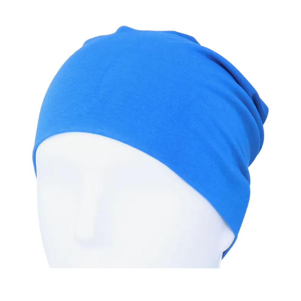 Sapphire Blue - Lifestyle - Beechfield Unisex Adult Hemsedal Cotton Slouch Beanie