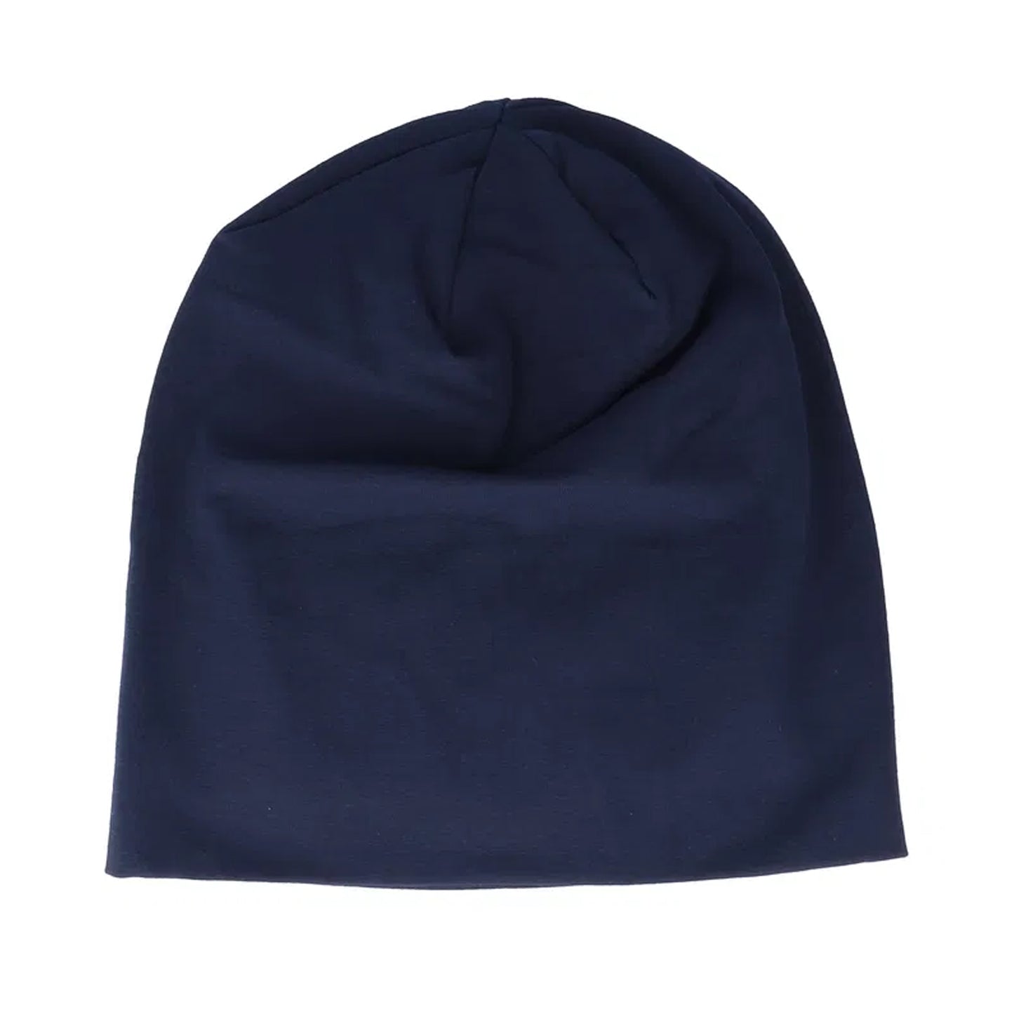 French Navy - Front - Beechfield Unisex Adult Hemsedal Cotton Slouch Beanie