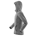 Grey - Side - Spiro Womens-Ladies Microfleece Fitness Full Zip Hoodie