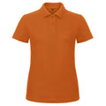 Orange - Front - B&C Womens-Ladies ID.001 Piqué Polo Shirt