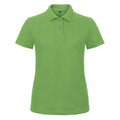 Real Green - Front - B&C Womens-Ladies ID.001 Piqué Polo Shirt