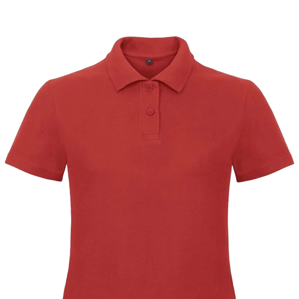 Red - Back - B&C Womens-Ladies ID.001 Piqué Polo Shirt