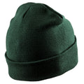Bottle Green - Back - Result Winter Essentials Unisex Adult Double Knit Printer Patch Beanie