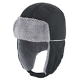 Black-Grey - Front - Result Winter Essentials Unisex Adult Trapper Hat