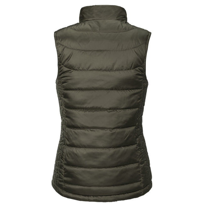 Dark Olive - Back - Russell Womens-Ladies Nano Padded Body Warmer