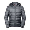 Iron Grey - Front - Russell Mens Nano Hooded Padded Jacket
