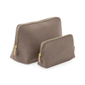 Taupe - Front - Bagbase Boutique Leather-Look PU Accessory Bag