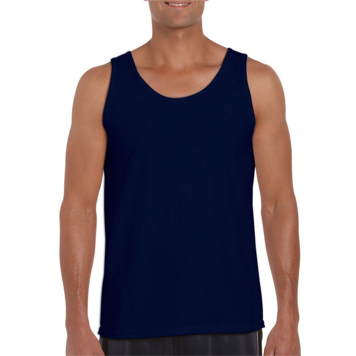 Navy Blue - Lifestyle - Gildan Mens Softstyle Plain Tank Top