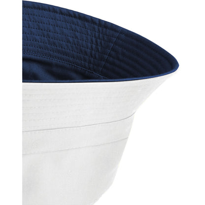 French Navy-White - Side - Beechfield Unisex Adult Reversible Bucket Hat