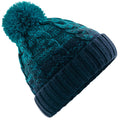 Teal-French Navy - Front - Beechfield Unisex Adult Ombre Beanie
