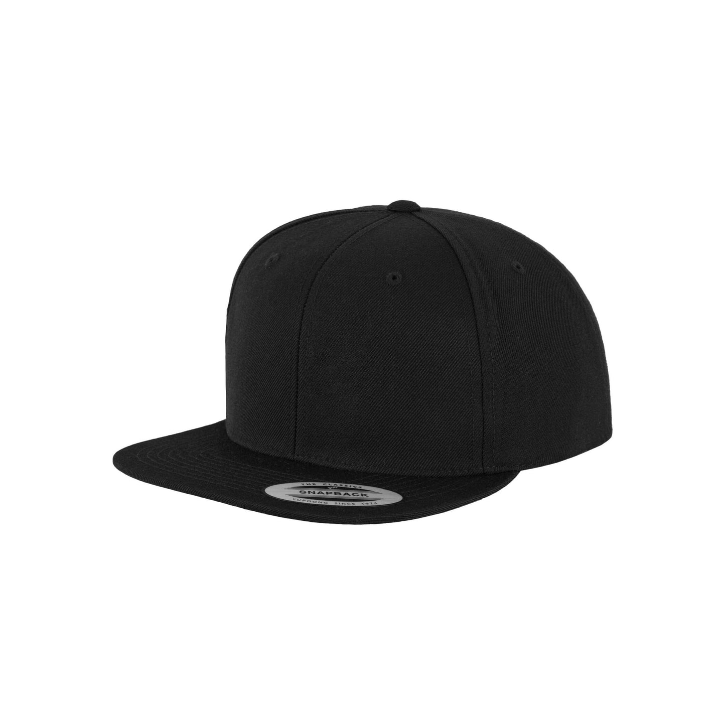 Black-Black - Front - Flexfit Unisex Adult Classic Snapback Cap