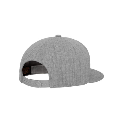 Heather Grey-Green - Close up - Flexfit Unisex Adult Classic Snapback Cap