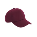 Burgundy - Front - Beechfield Unisex Adult Authentic 5 Panel Cap