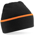 Black-Orange - Front - Beechfield Unisex Adult Teamwear Beanie