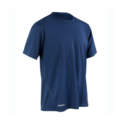 Navy Blue - Front - Spiro Mens Quick Dry Short-Sleeved T-Shirt
