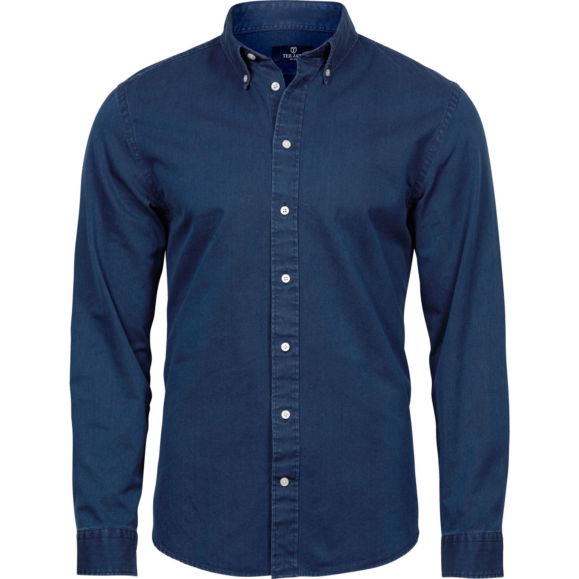 Indigo - Front - Tee Jays Mens Twill Shirt