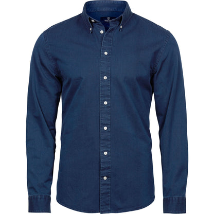 Indigo - Front - Tee Jays Mens Twill Shirt