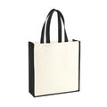 Natural-Black - Front - Westford Mill Gallery Canvas Tote