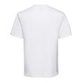 White - Back - Russell Mens Classic Plain Heavyweight T-Shirt