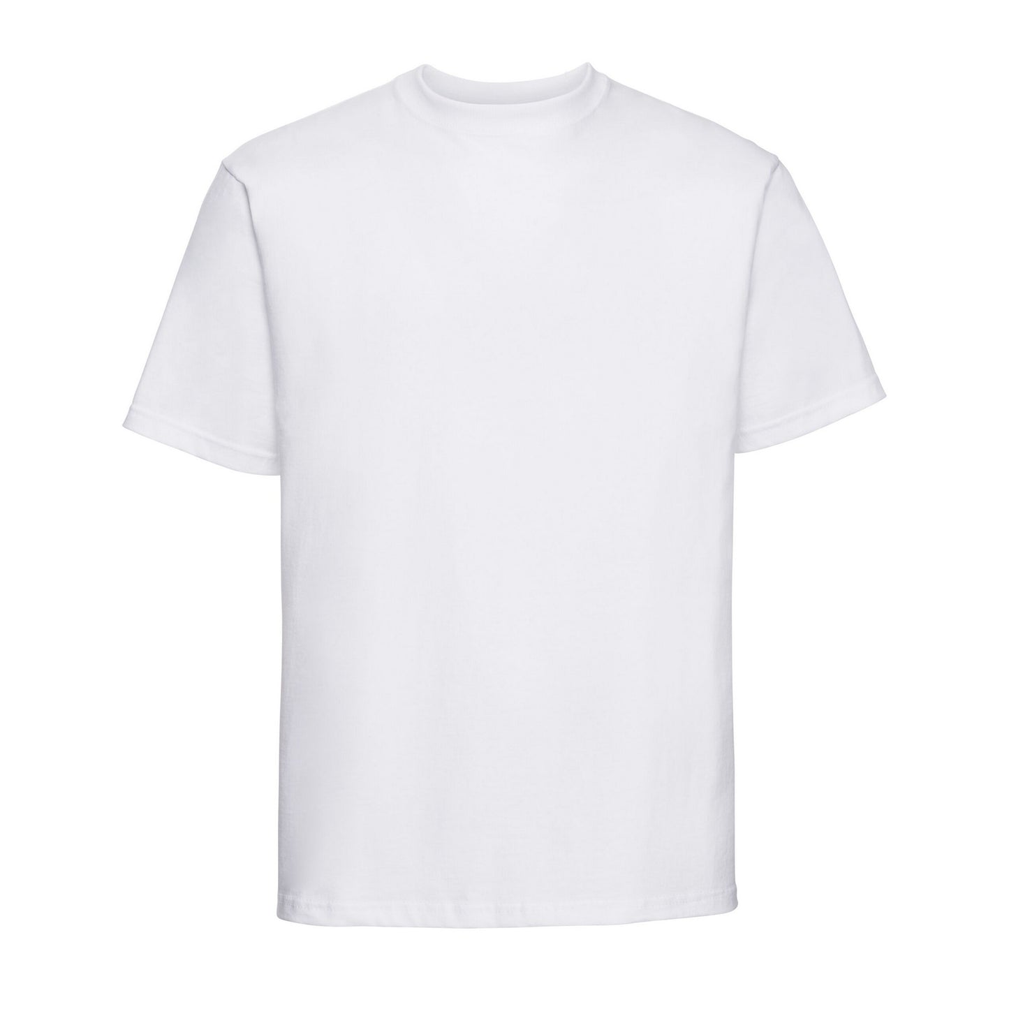 White - Front - Russell Mens Classic Plain Heavyweight T-Shirt
