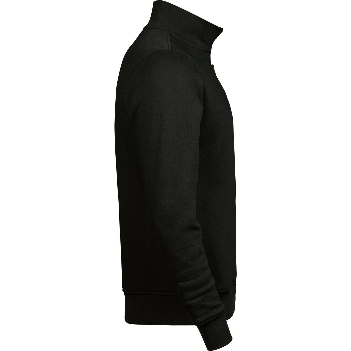 Black - Side - Tee Jay Unisex Adult Half Zip Sweatshirt