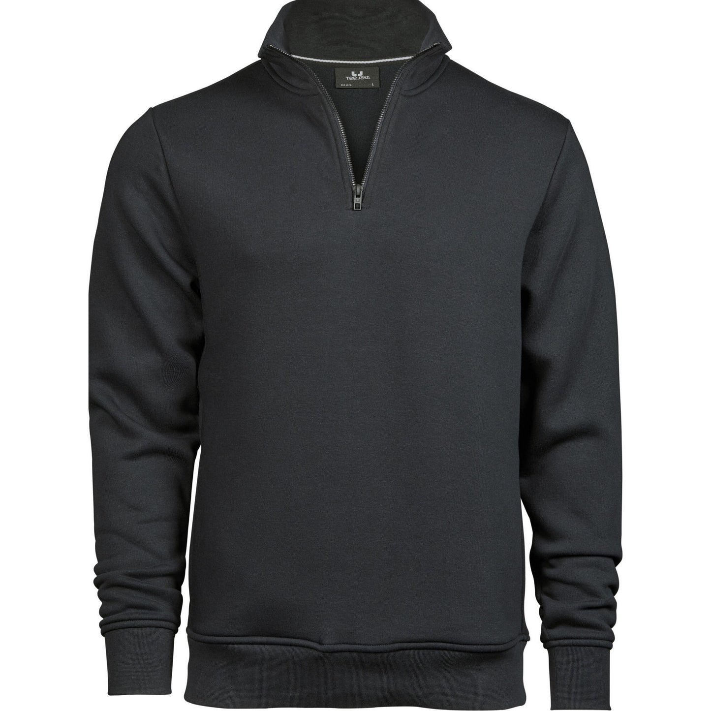 Dark Grey - Front - Tee Jay Unisex Adult Half Zip Sweatshirt