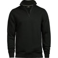 Black - Front - Tee Jay Unisex Adult Half Zip Sweatshirt