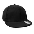 Black - Front - Beechfield Unisex Adult Pro Stretch Flat Peak Cap