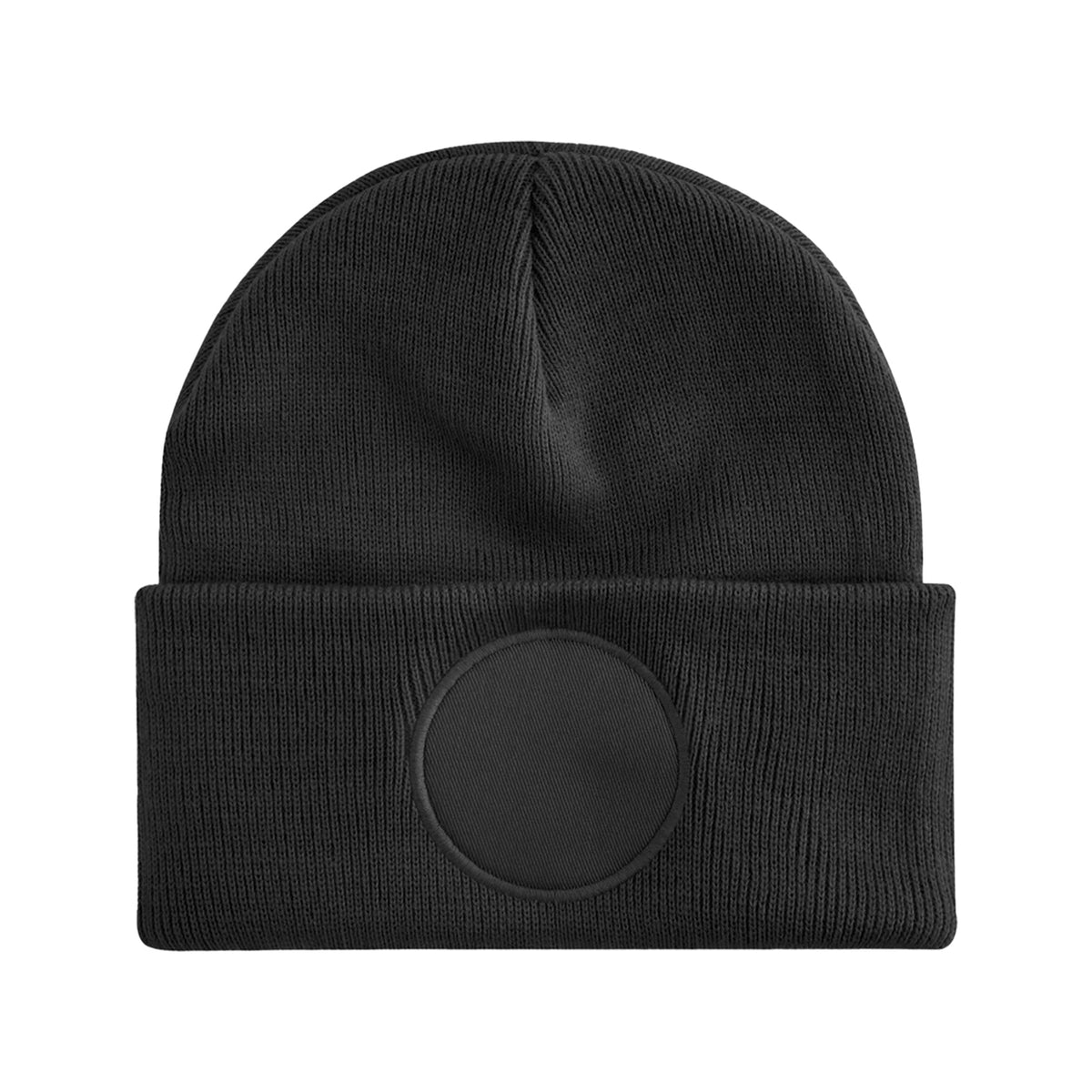 Black - Back - Beechfield Unisex Adult Patch Beanie