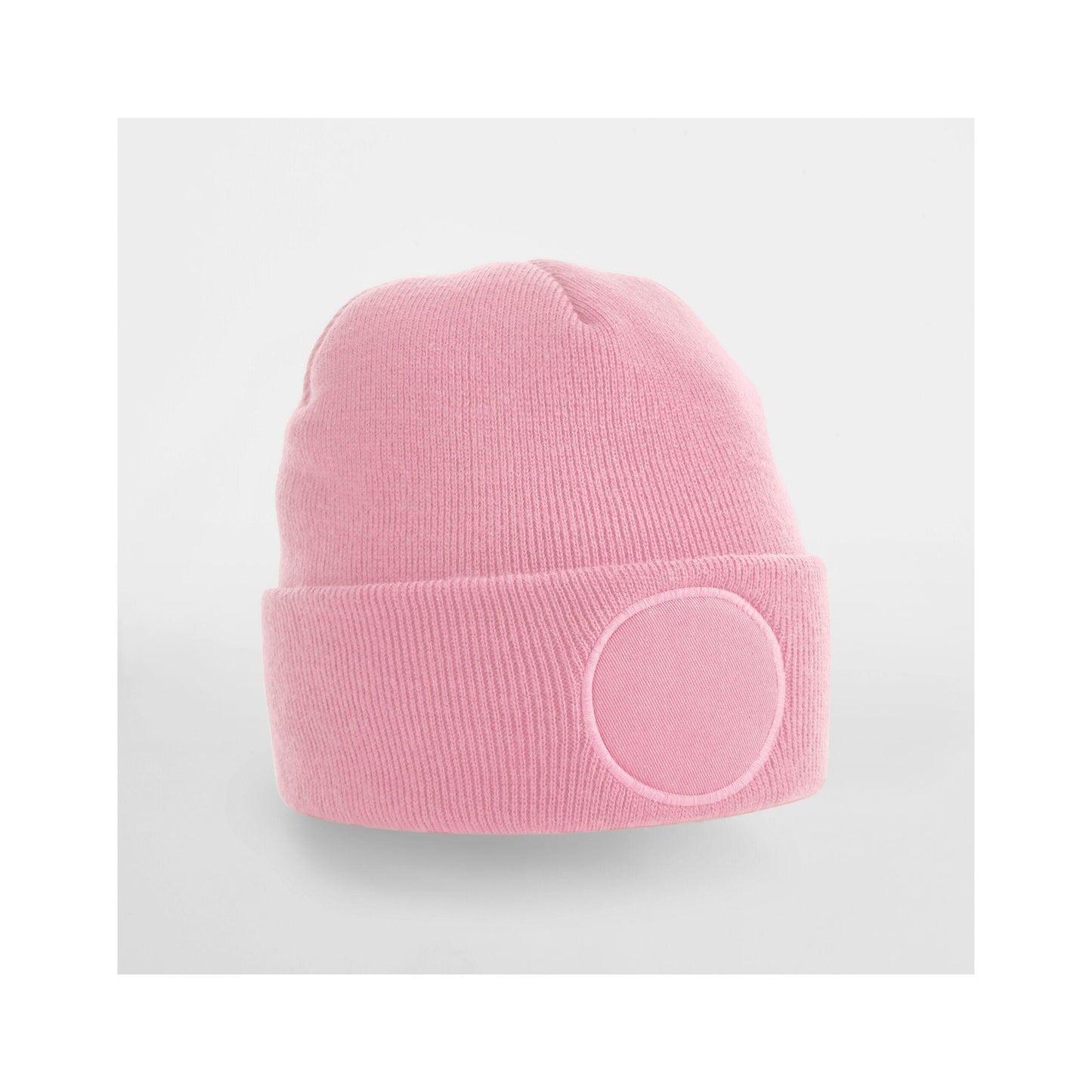 Dusky Pink - Back - Beechfield Unisex Adult Patch Beanie