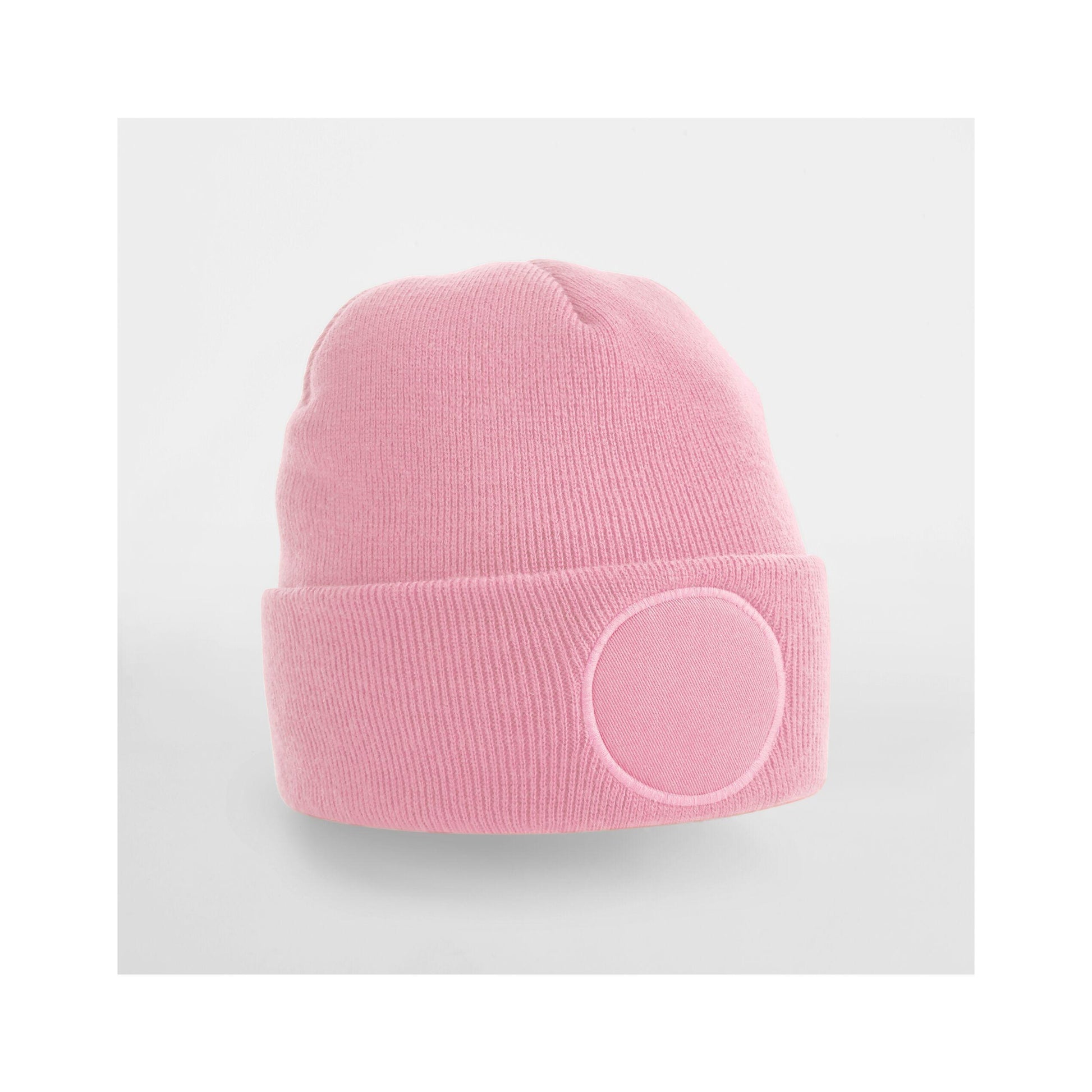 Dusky Pink - Back - Beechfield Unisex Adult Patch Beanie