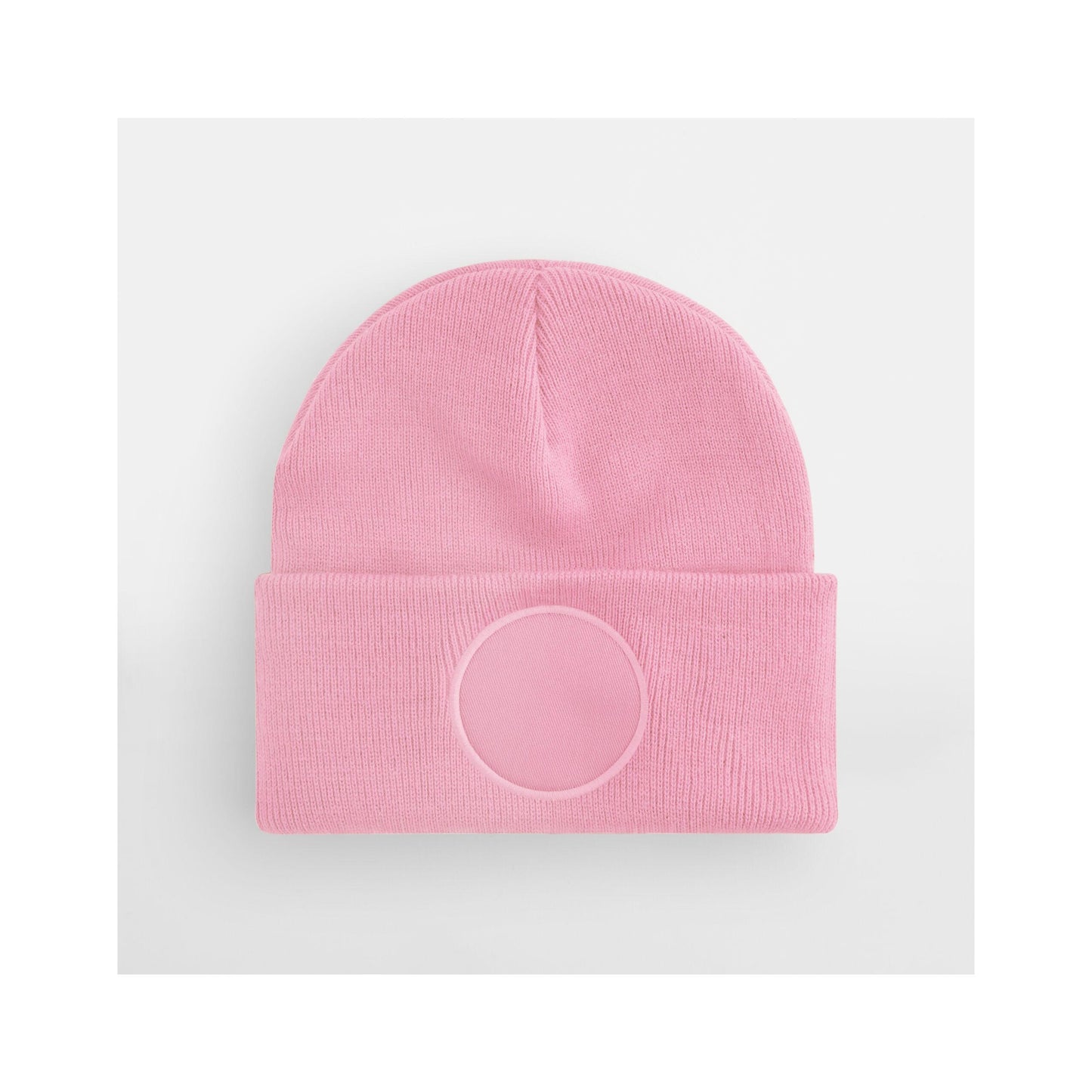 Dusky Pink - Side - Beechfield Unisex Adult Patch Beanie