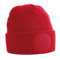 Classic Red - Front - Beechfield Unisex Adult Patch Beanie