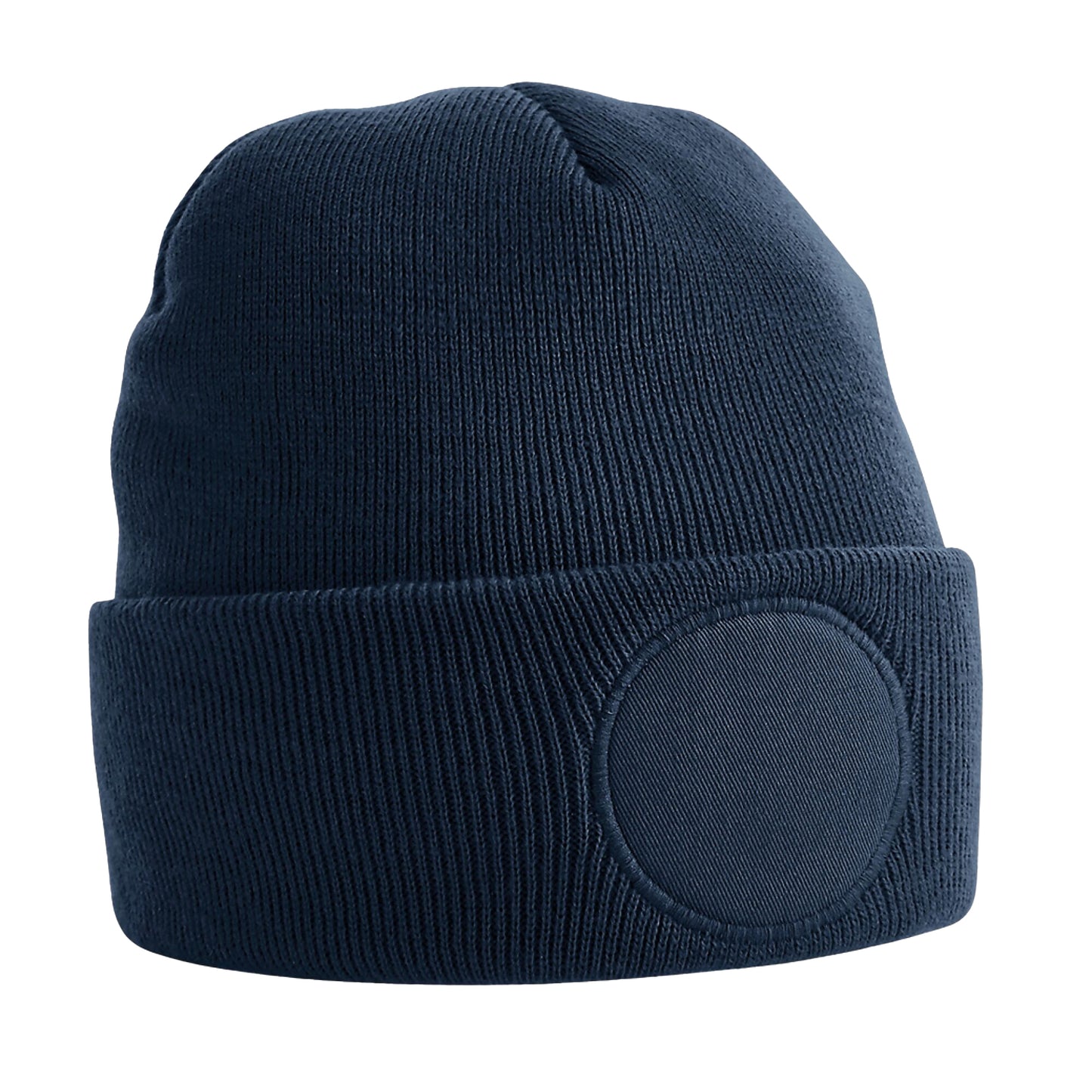 French Navy - Front - Beechfield Unisex Adult Patch Beanie