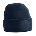 French Navy - Front - Beechfield Unisex Adult Patch Beanie