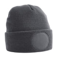 Graphite - Front - Beechfield Unisex Adult Patch Beanie