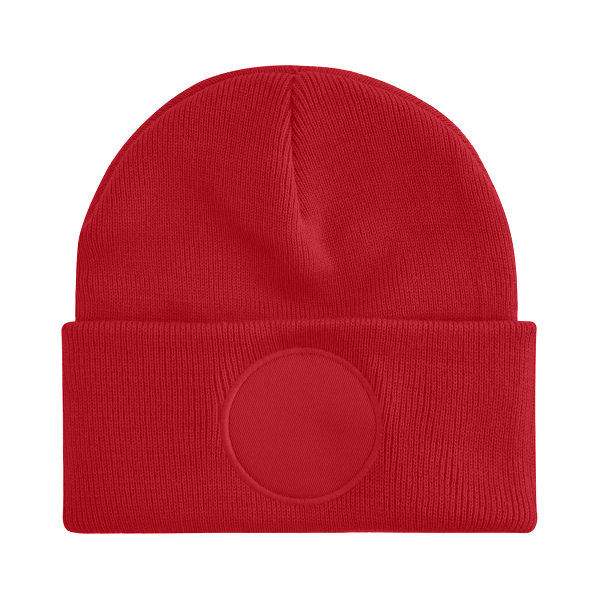 Classic Red - Back - Beechfield Unisex Adult Patch Beanie
