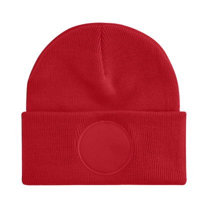 Classic Red - Back - Beechfield Unisex Adult Patch Beanie