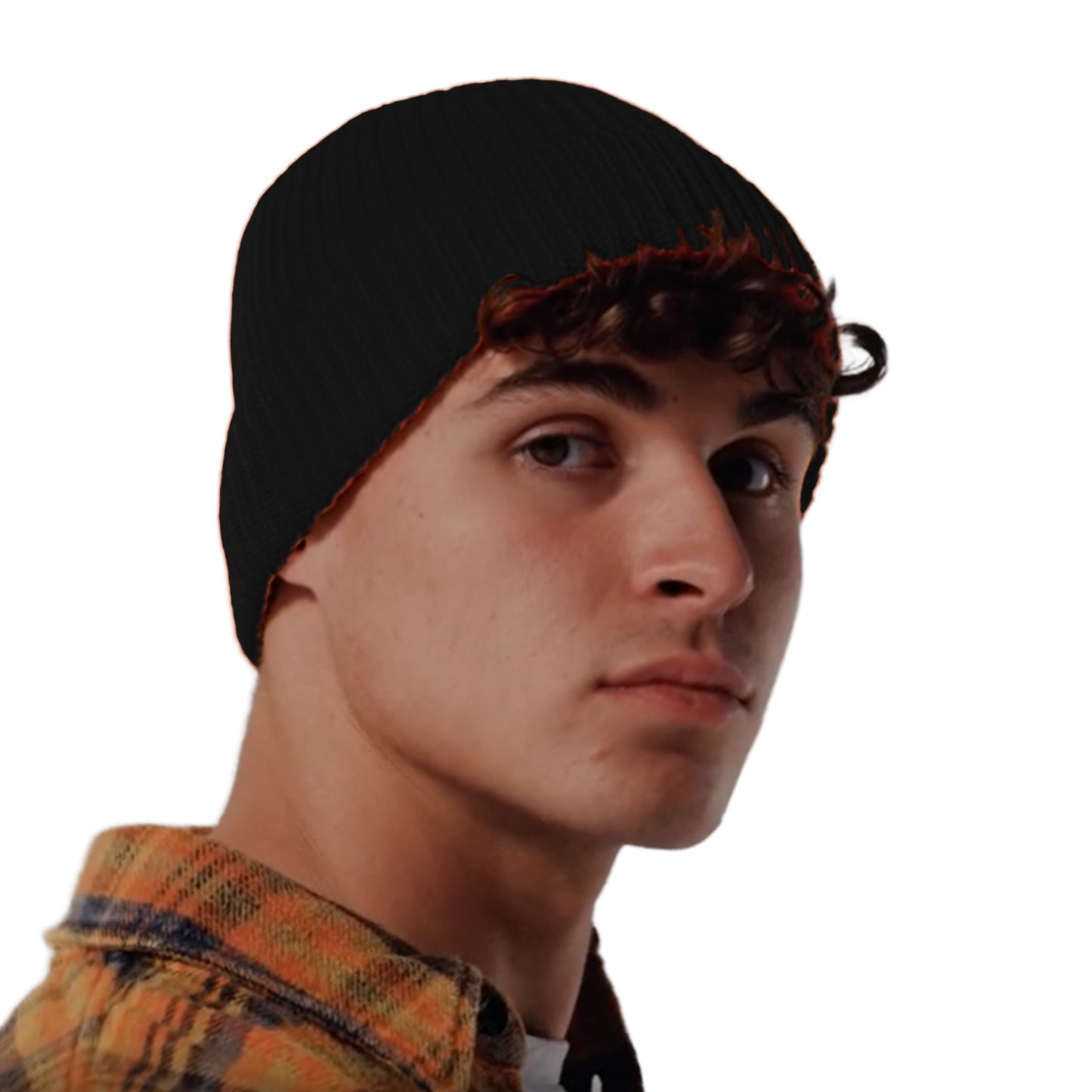 Black - Back - Beechfield Unisex Adult Rib Knit Beanie